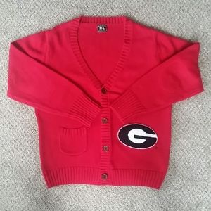 Alma Mater Georgia Bulldogs Button-up Sweater M-L